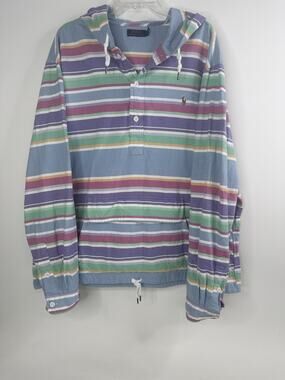 Polo Ralph Lauren Street wear Surf Style Gorpcore Color Block Beach Hoodie XXL